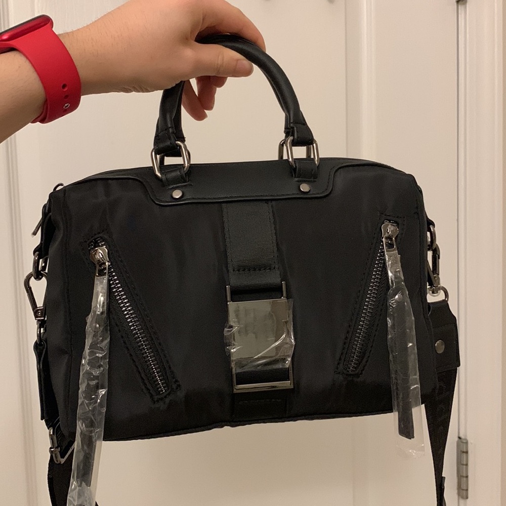 Madden Girl Black Nylon Bowling Bag